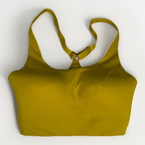Athleta Advance High Impact Sports Bra Oxidized Yellow Women's Size 34DD - Picture 2 of 5